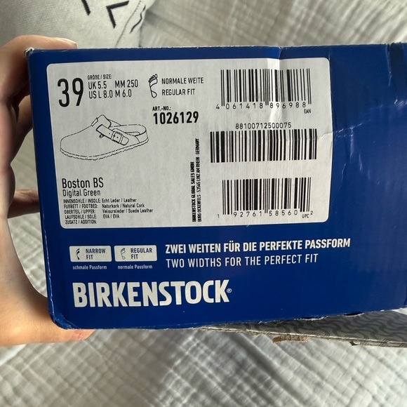 NWT Birkenstock Boston Suede Leather Clog Size 39 Regular/Wide - Picture 6 of 6
